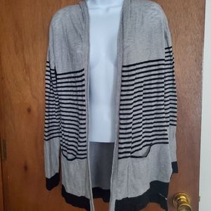 Maurices striped hooded cardigan